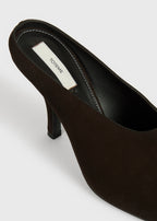 Contour suede mules brown