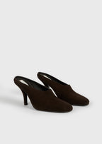 Contour suede mules brown