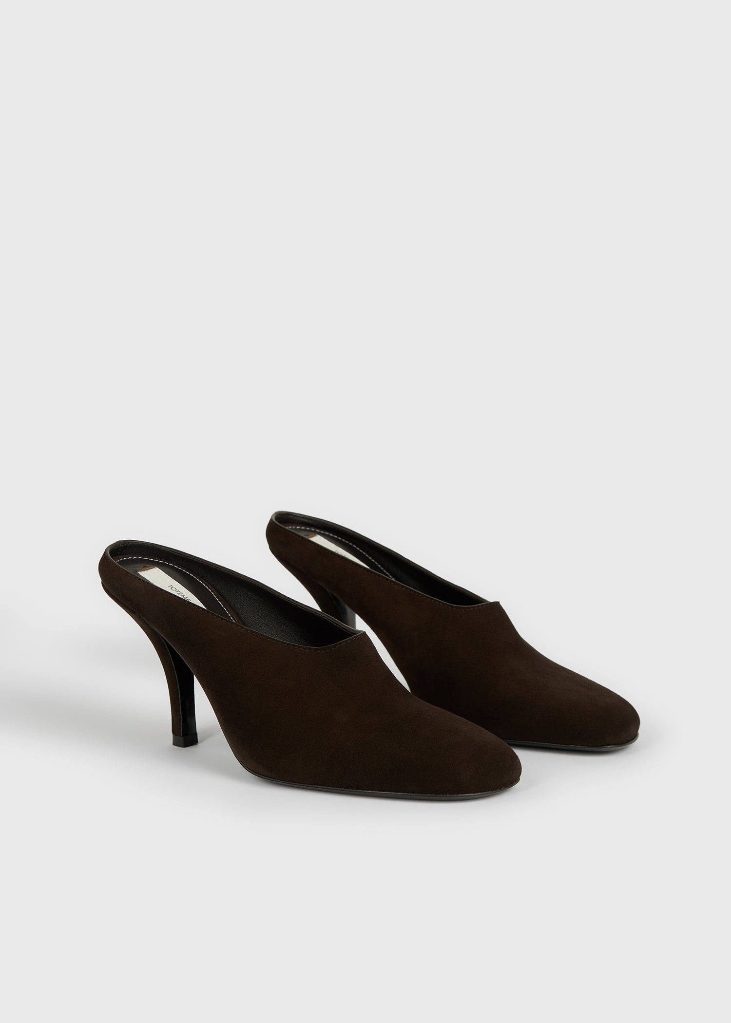 Contour suede mules brown