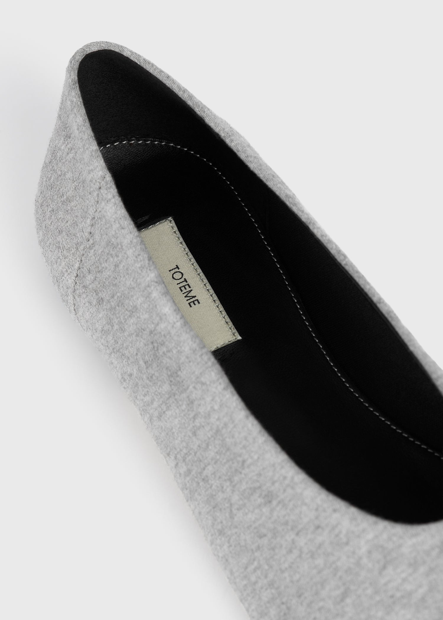 Slip jersey ballerinas grey melange