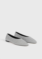 Slip jersey ballerinas grey melange