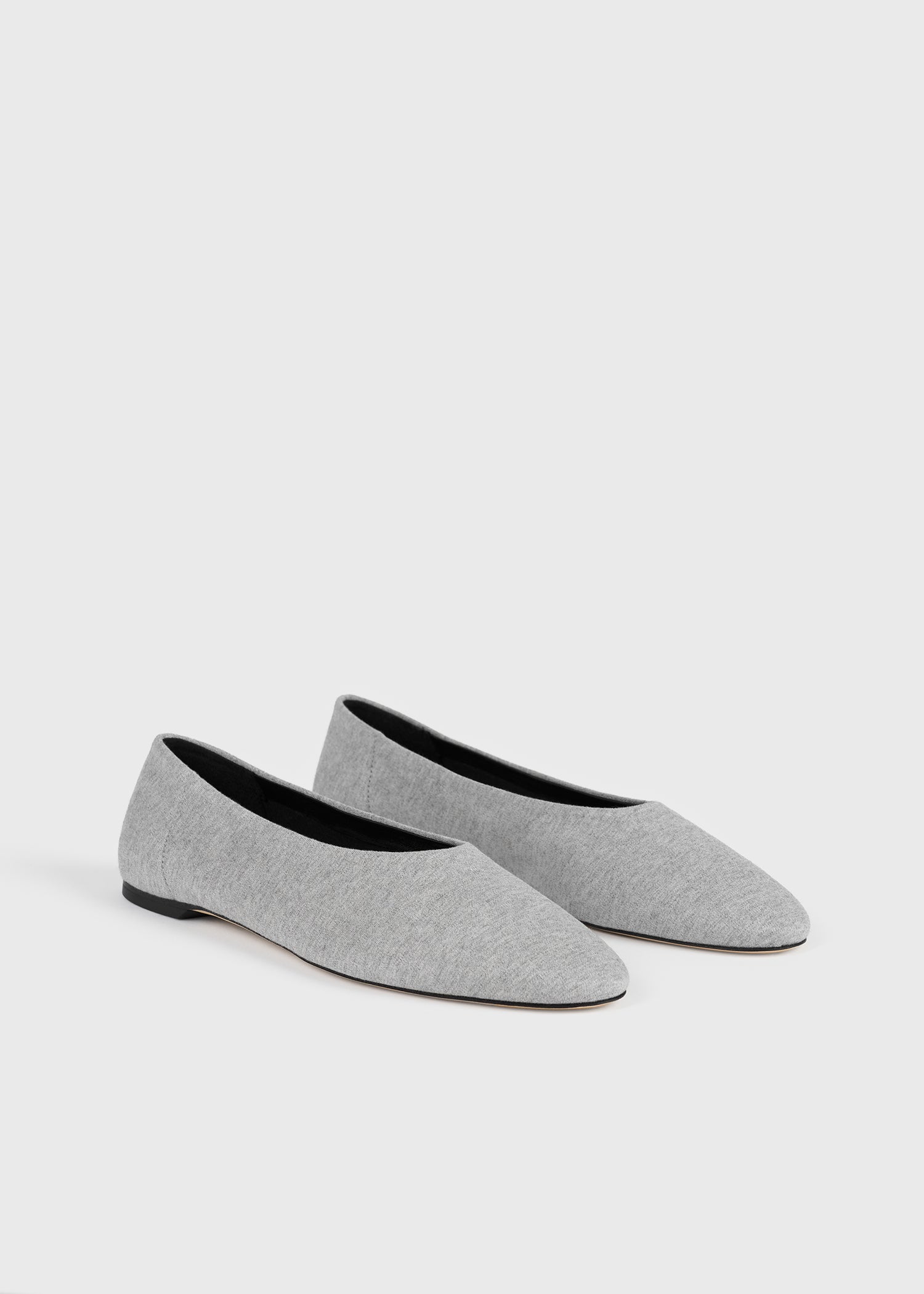 Slip jersey ballerinas grey melange