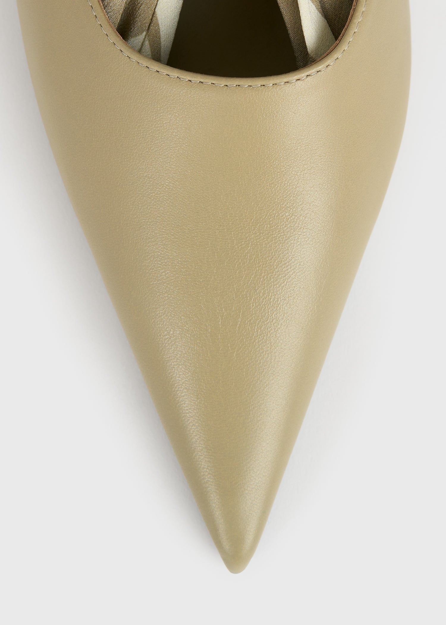 Scarf nappa slingbacks cashew