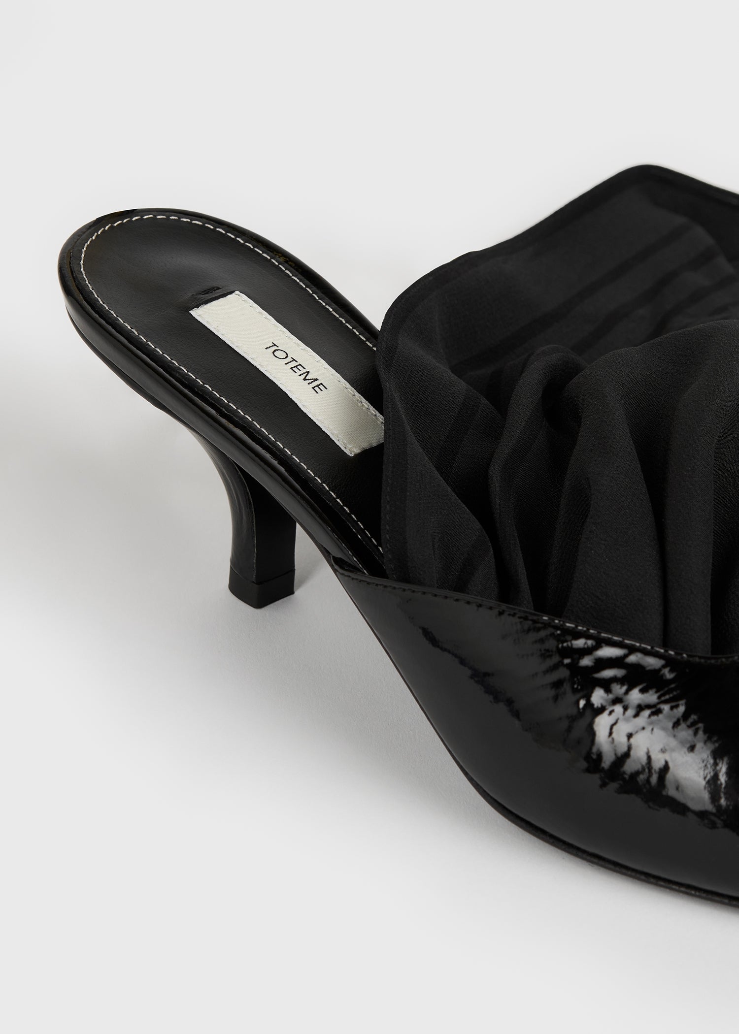 Scarf naplack slingbacks black