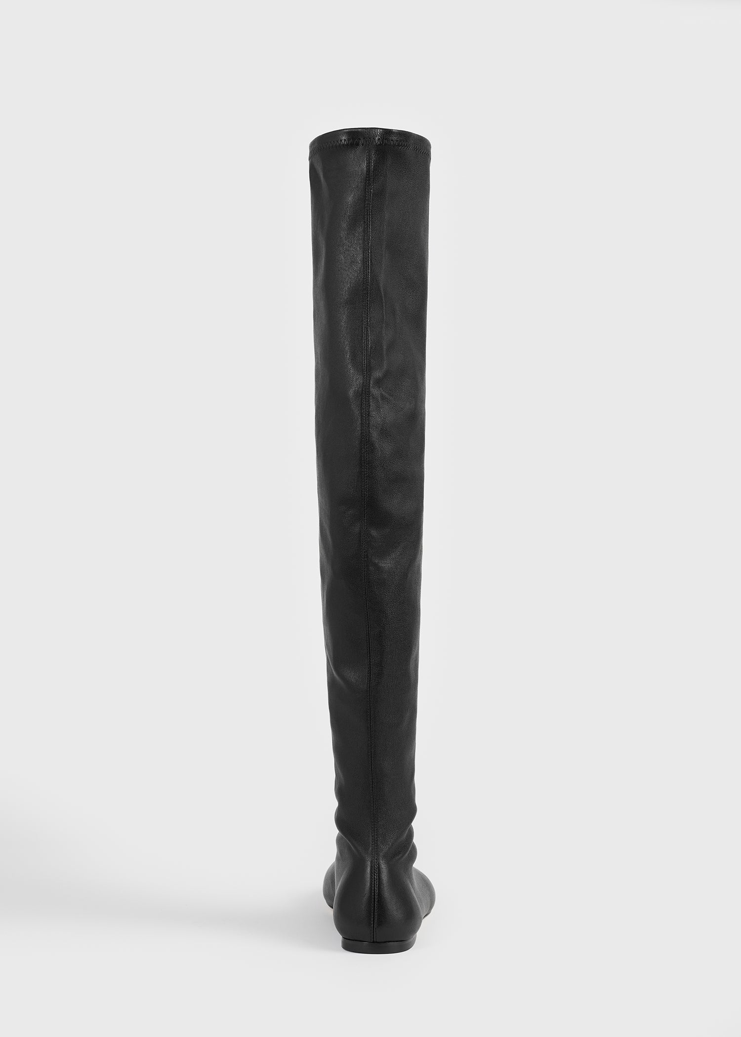 Deconstructed stretch nappa boots black