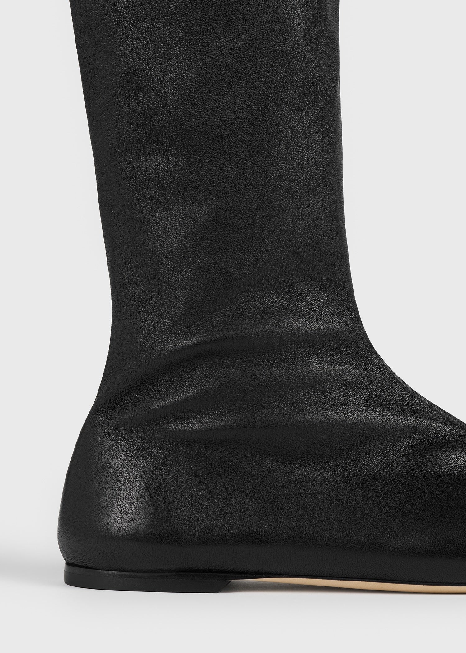 Deconstructed stretch nappa boots black