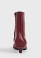 Slim nappa ankle boots cherry