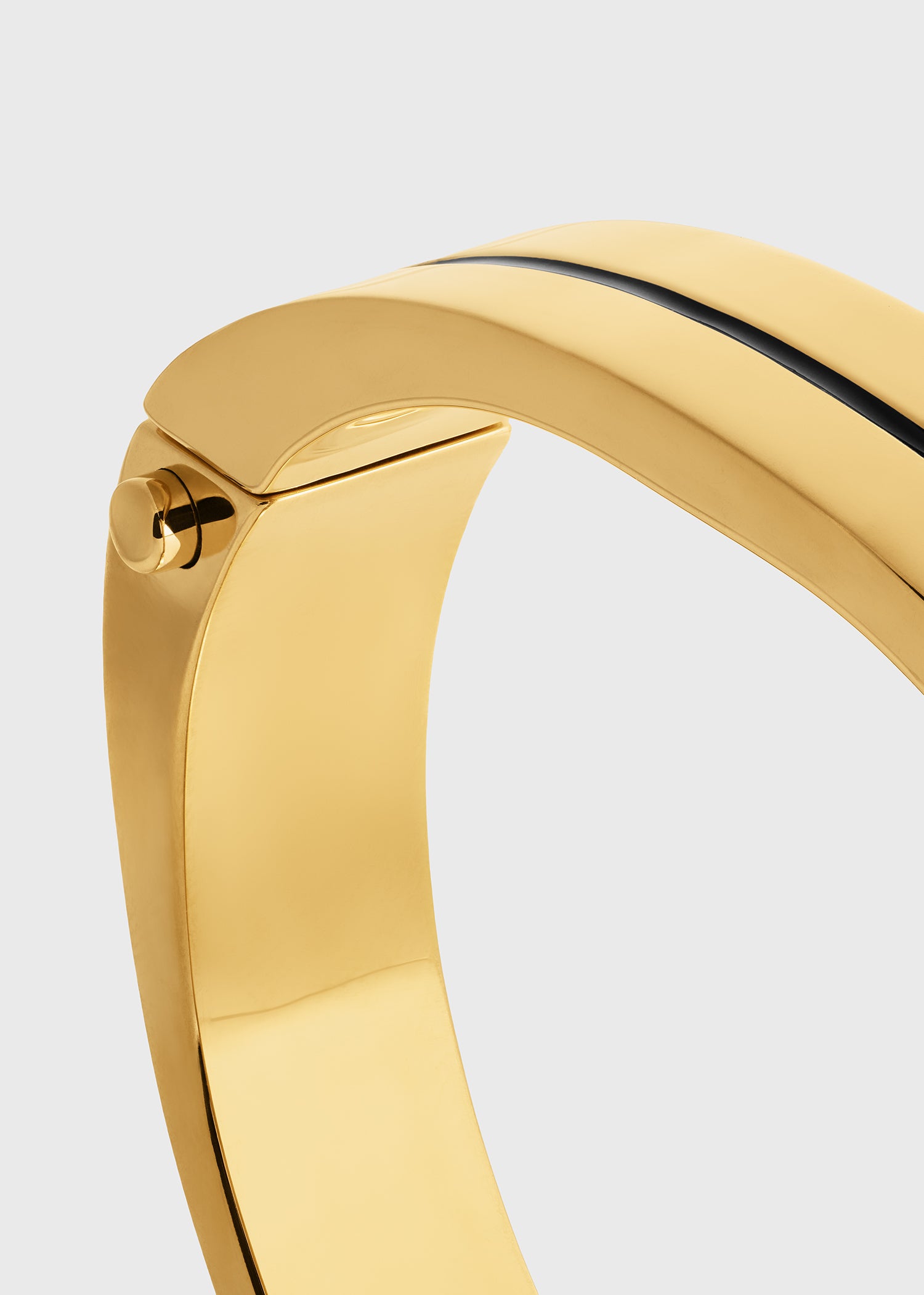 Signature stripe bracelet black/gold