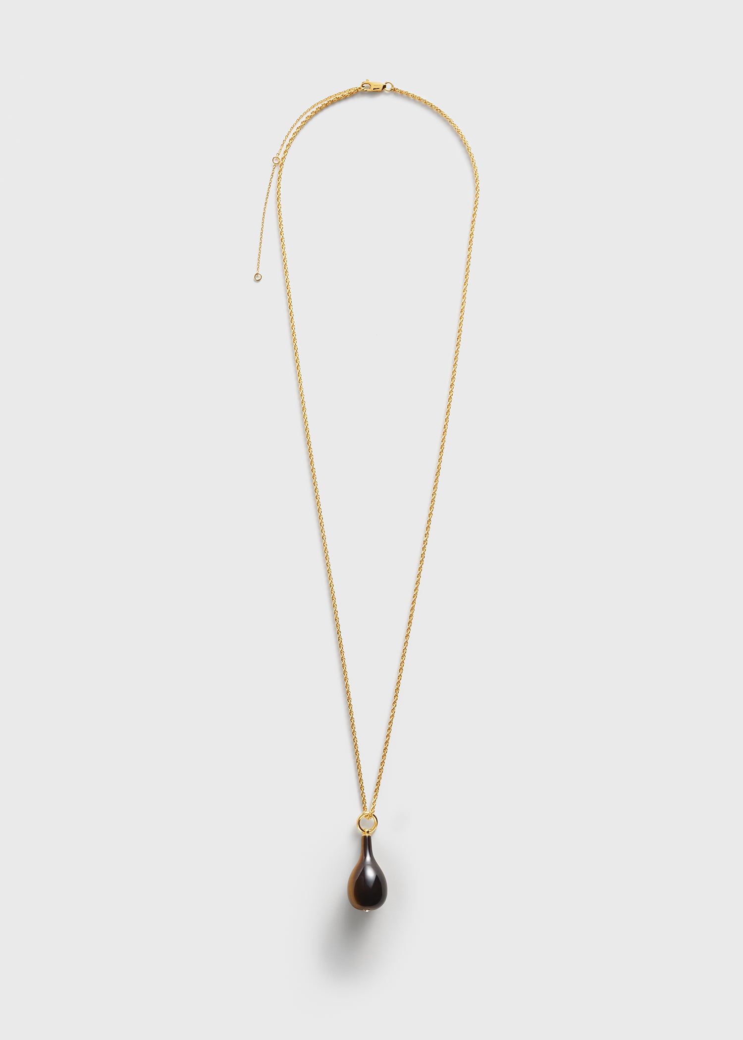 Medium tiger's eye drop necklace tiger's eye/gold