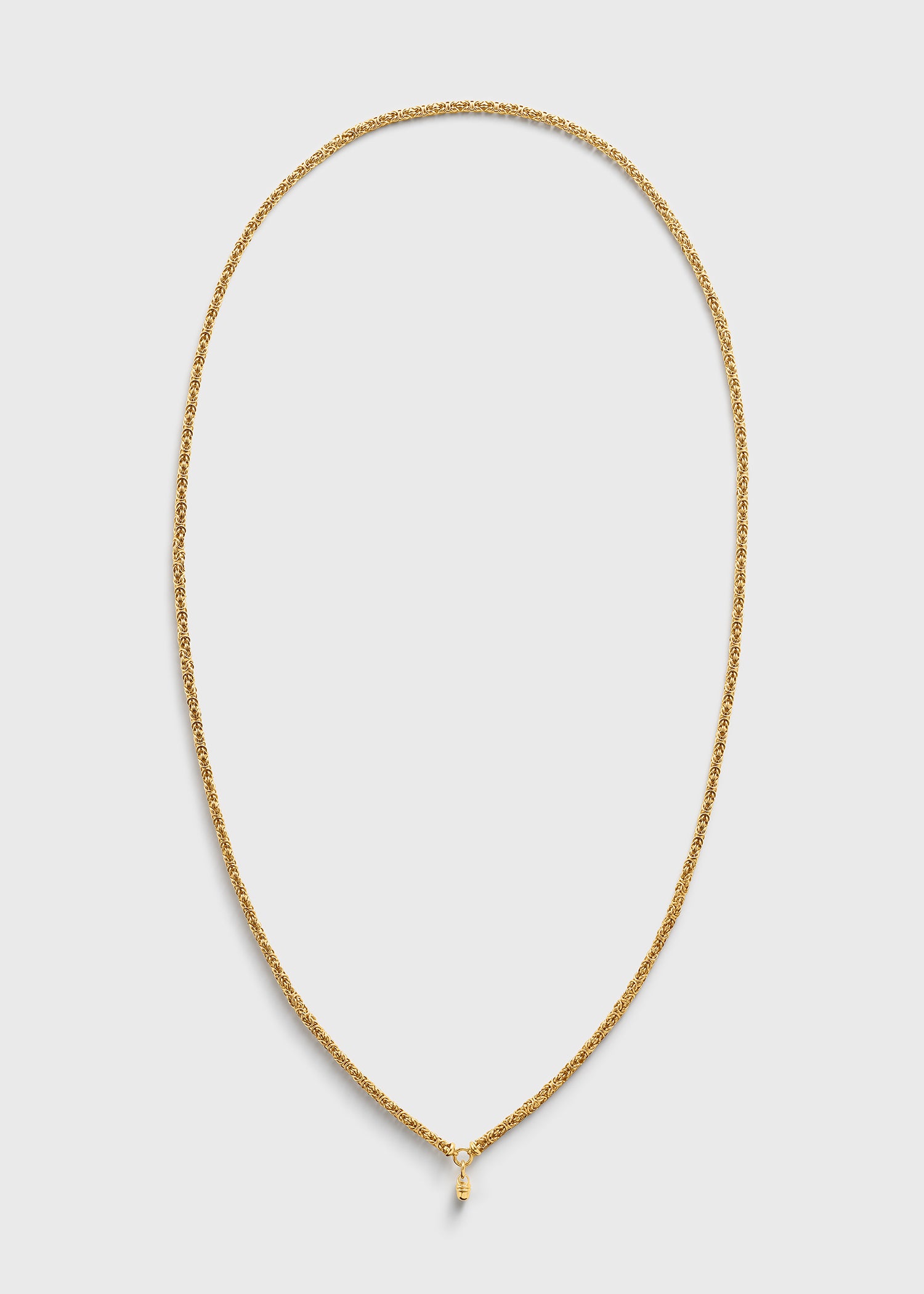 Elongated byzantine necklace gold