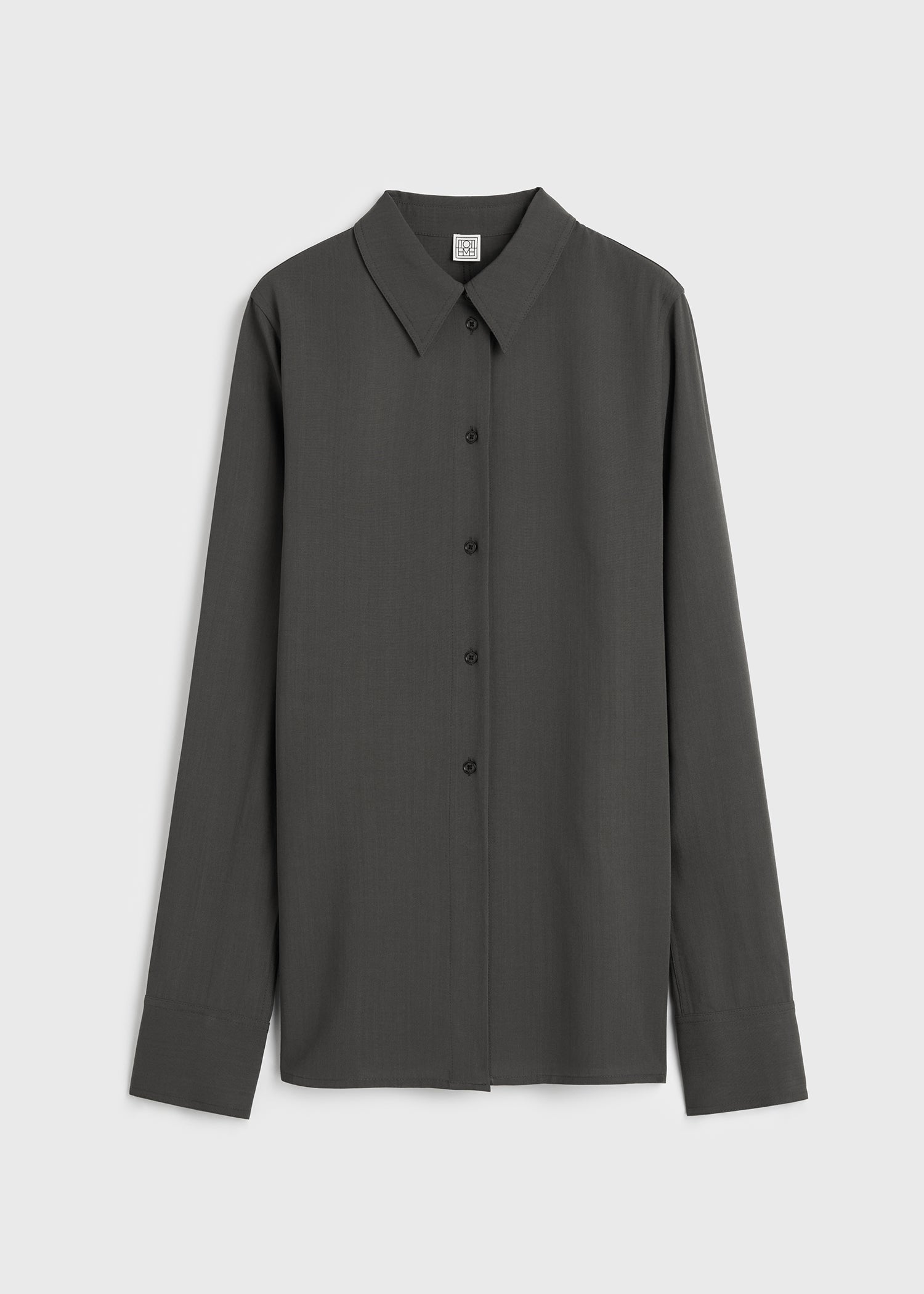 Lightweight wool shirt washed black