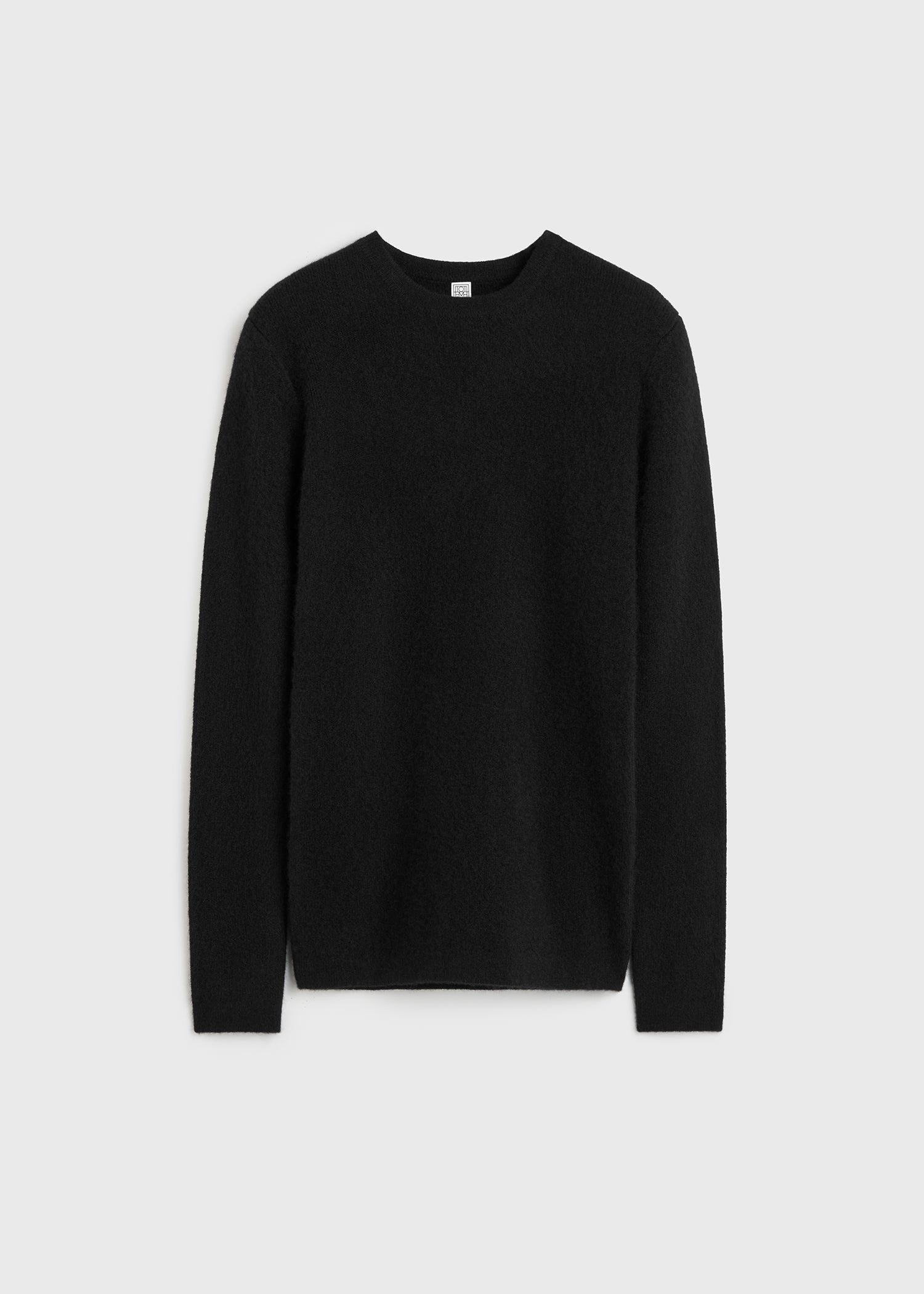 Structured crew knit black