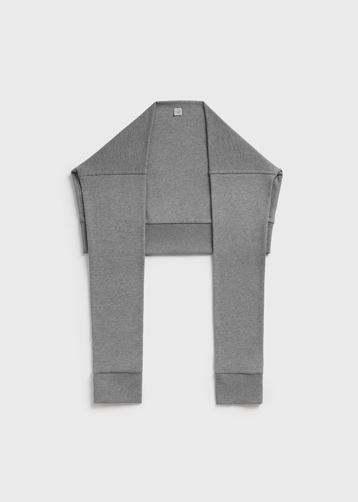 Jersey sleeve scarf grey melange