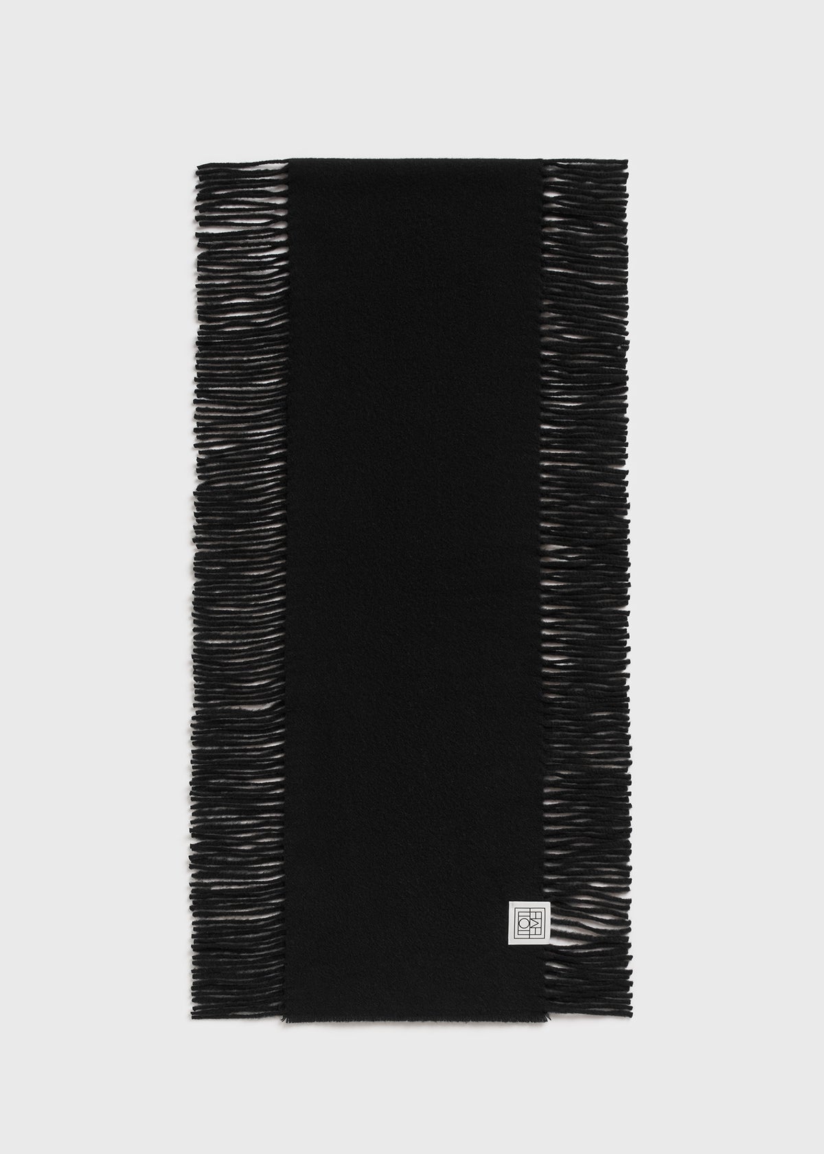 Cashmere tassel scarf black