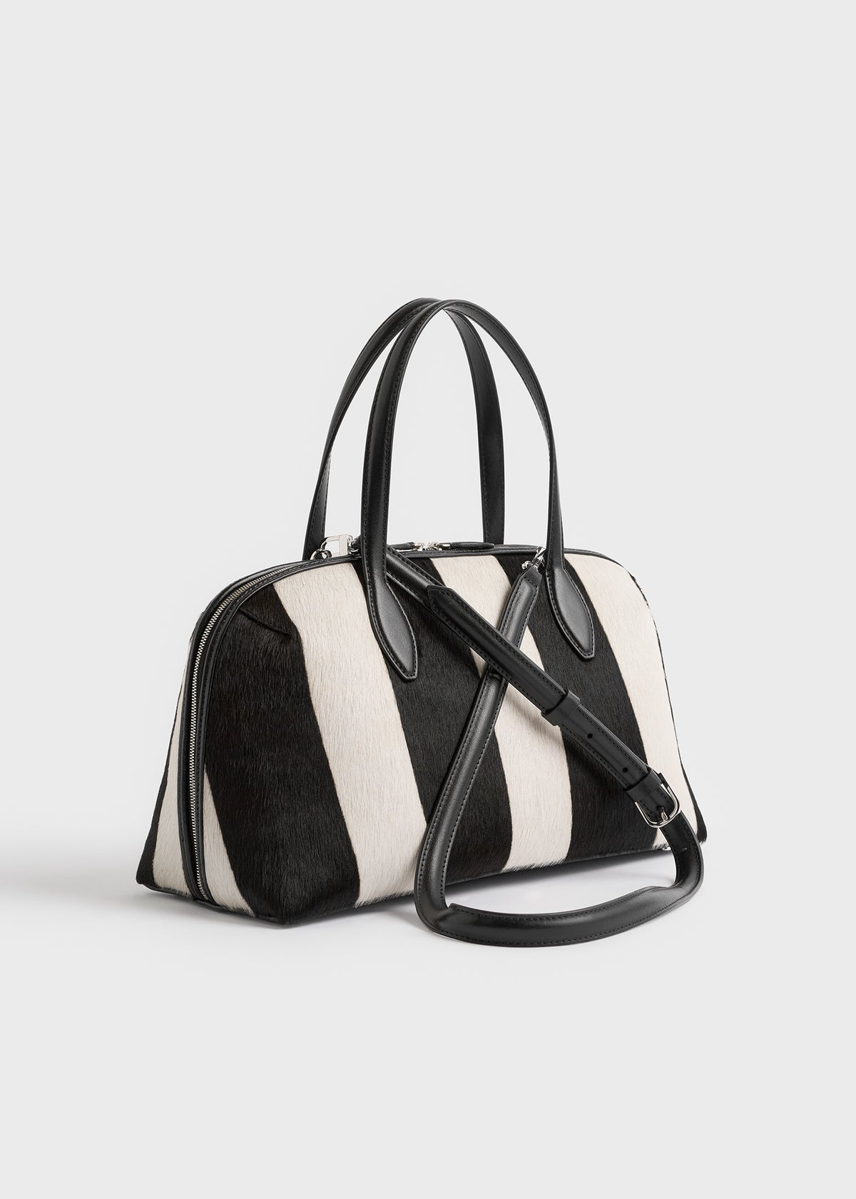 Medium pony hair day tote zebra