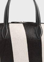 Medium pony hair day tote zebra