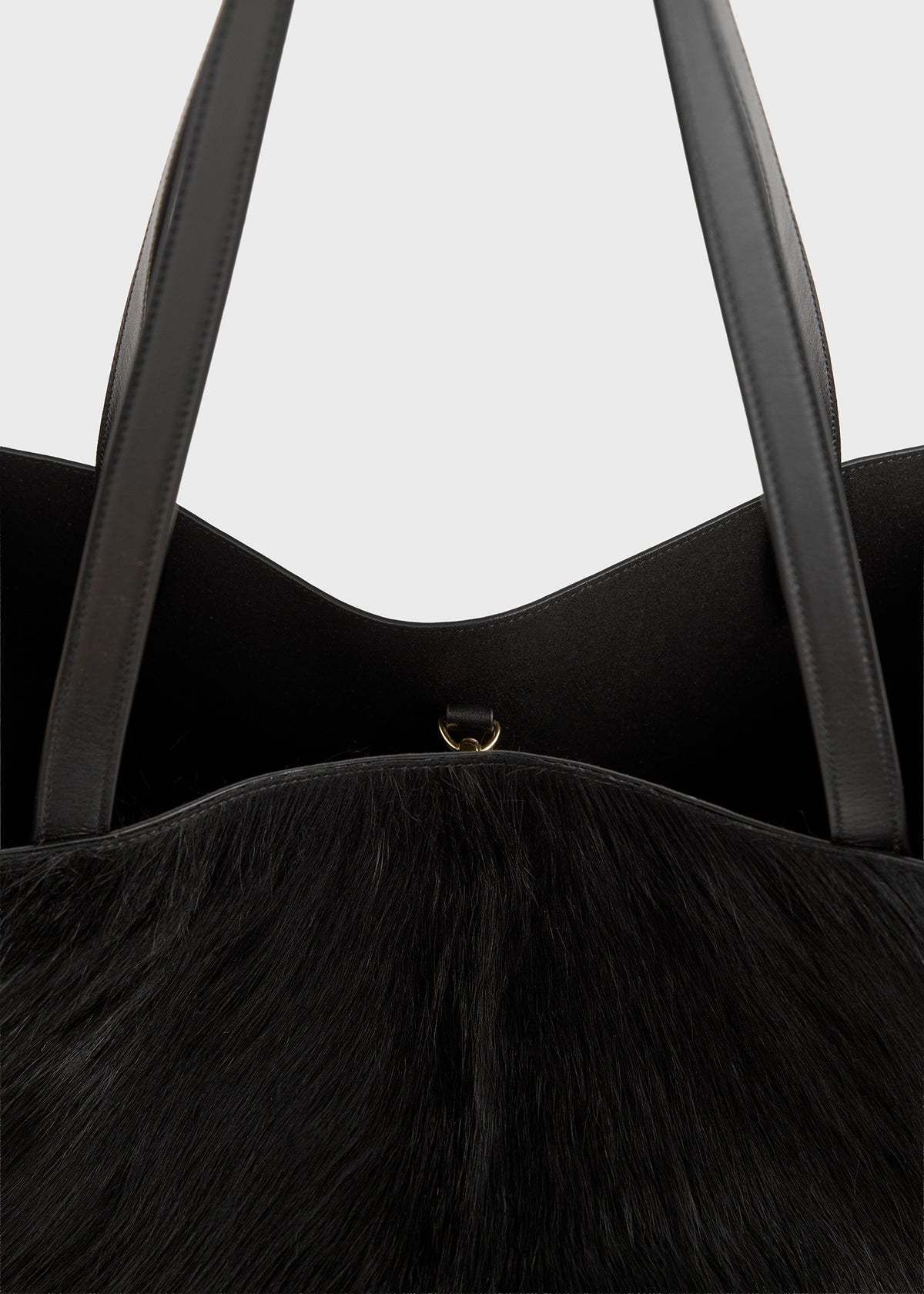 Roam goat hair tote black/black