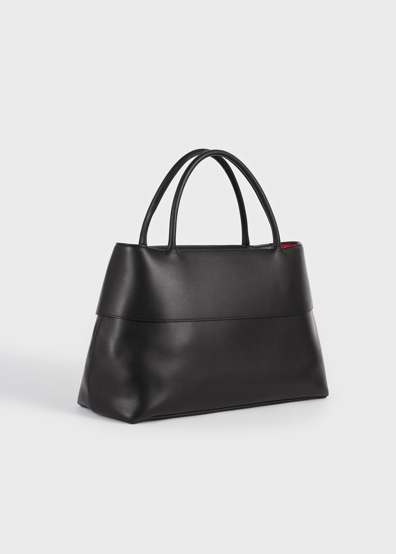 Mercer leather tote black/red