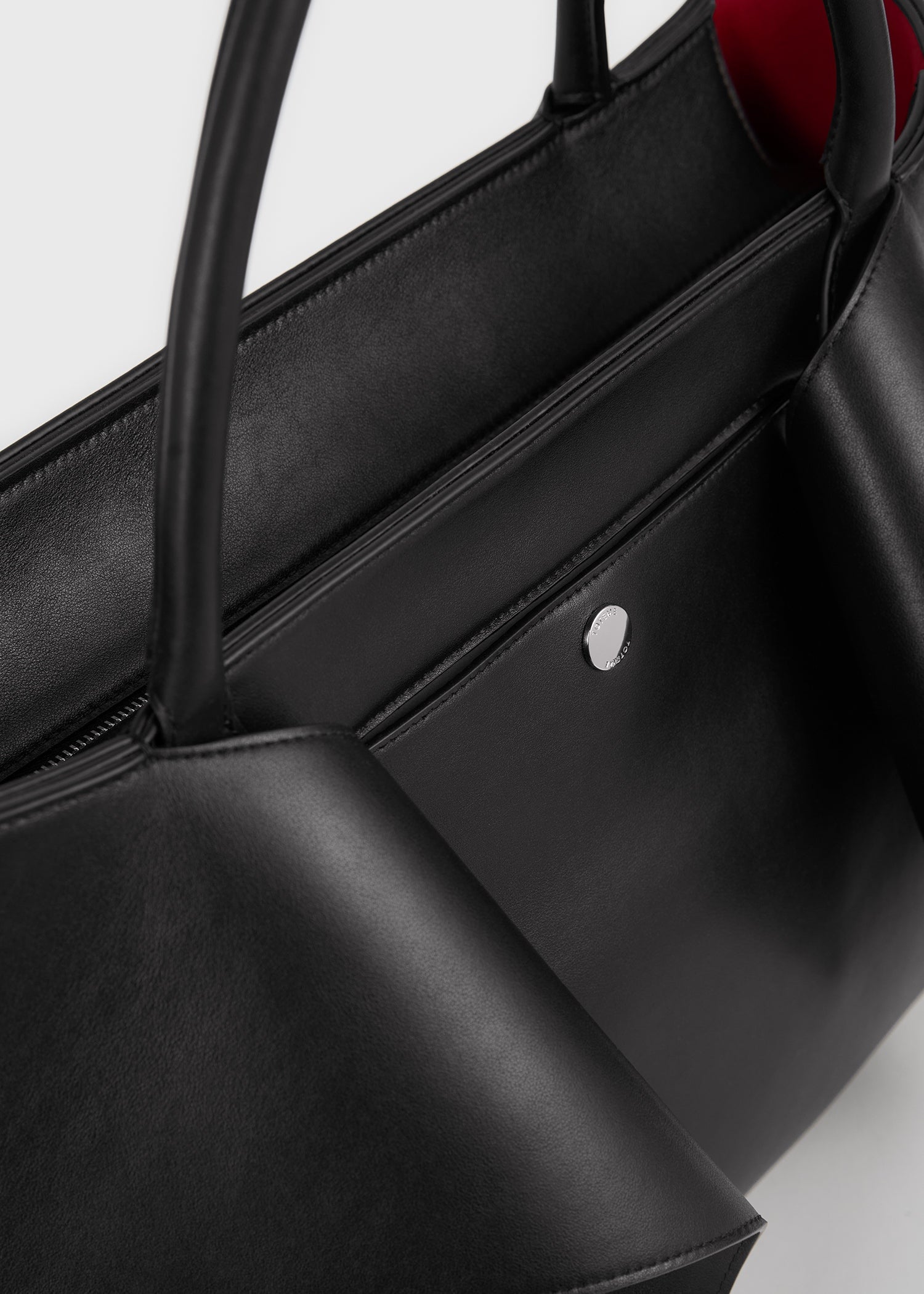 Mercer leather tote black/red