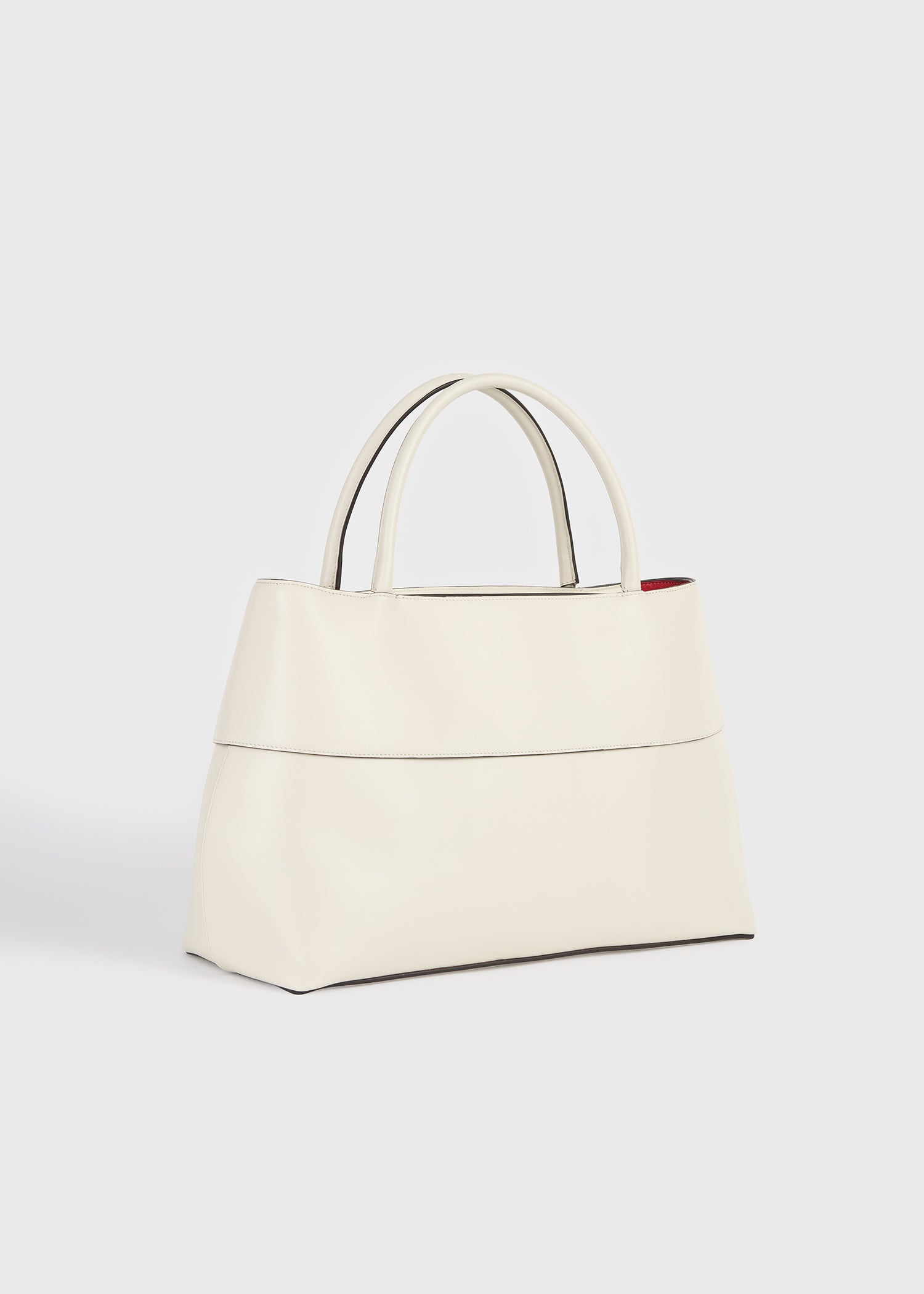 Mercer leather tote stone/red
