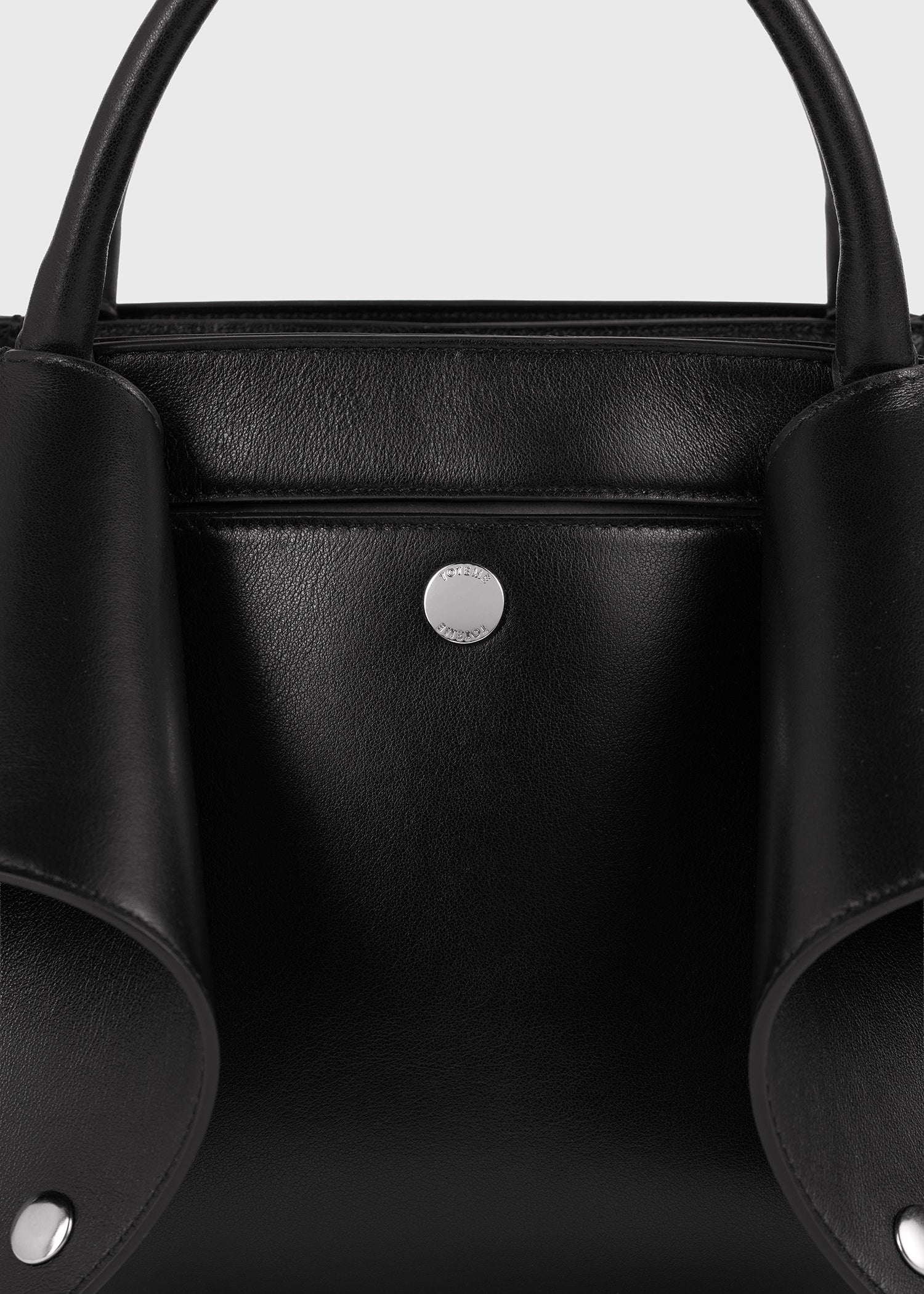 Small mercer leather tote black/red