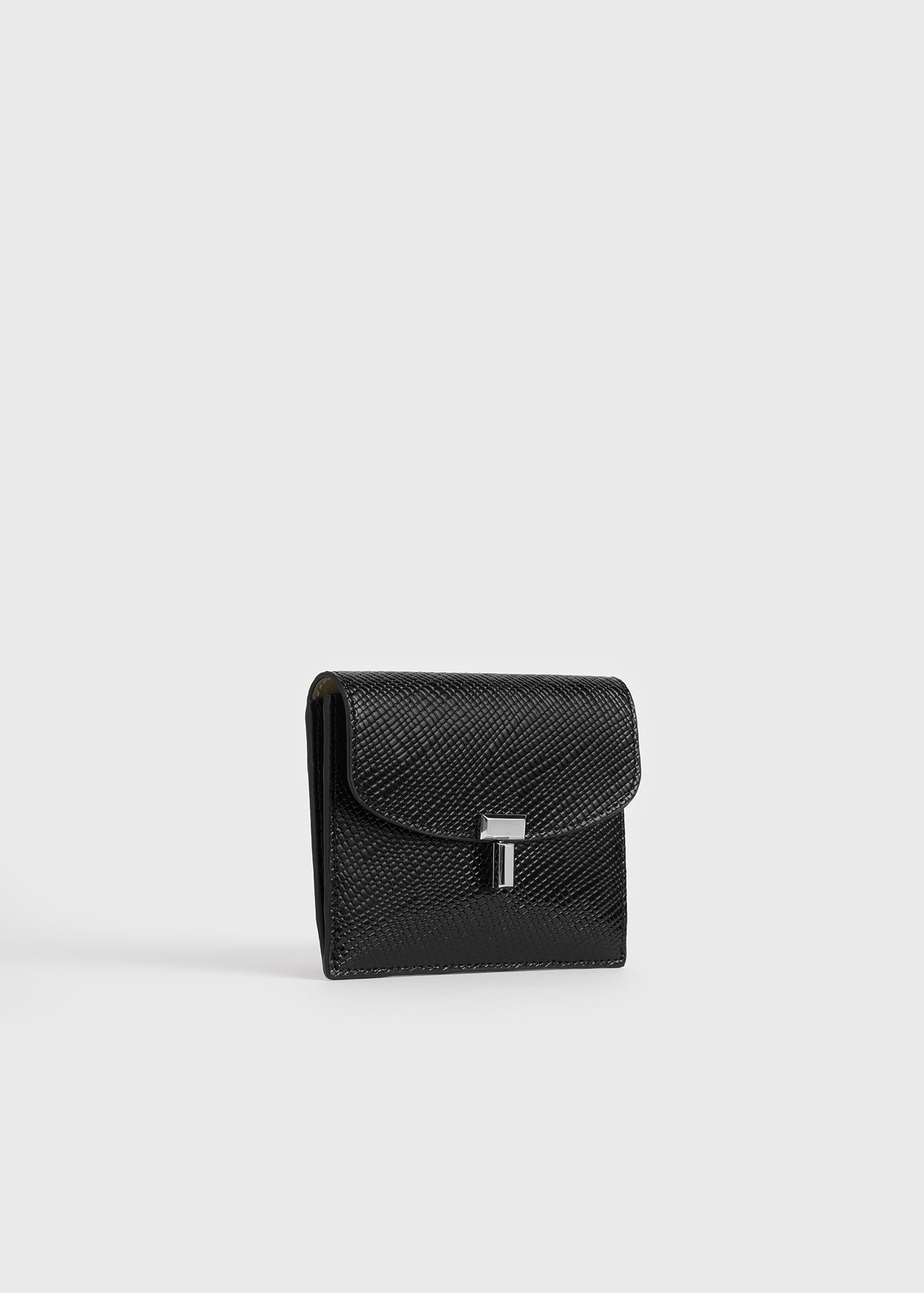 T-lock palmellato-patent cardholder black