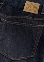 High slim denim rinsed blue