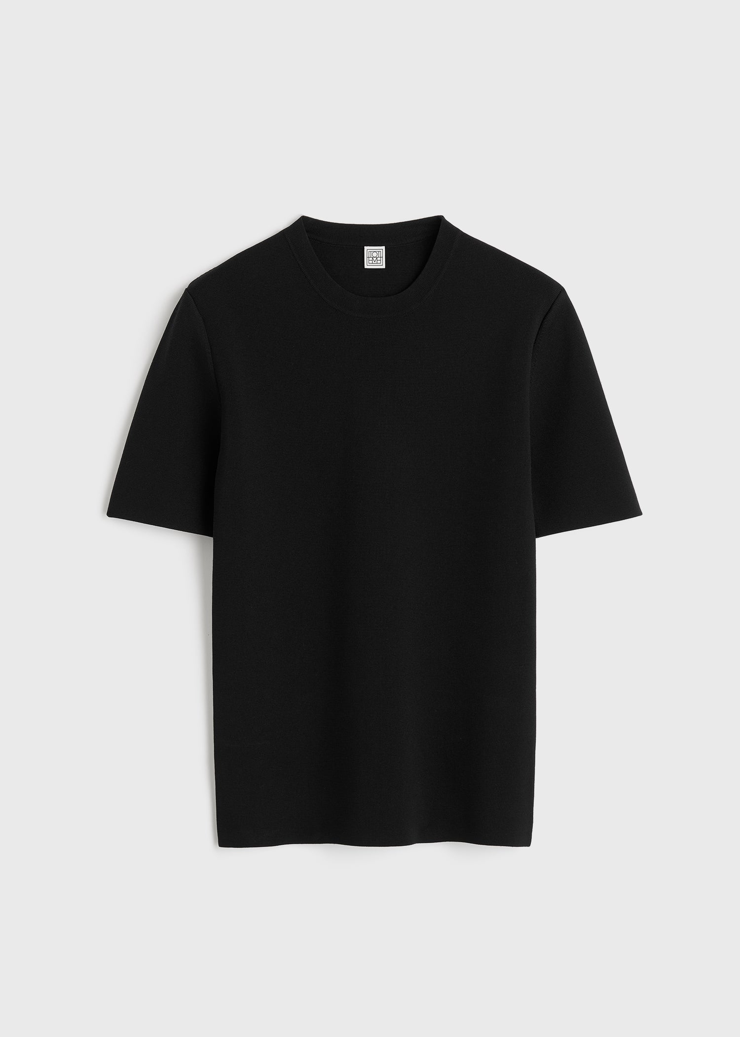 Compact knit tee black