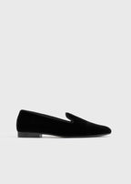 Velvet loafers black