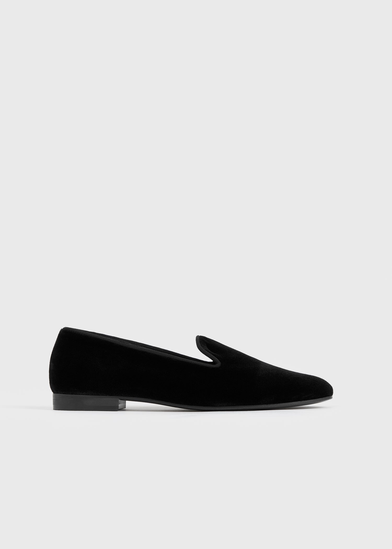 Velvet loafers black