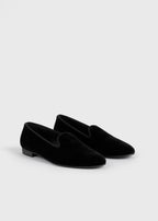 Velvet loafers black