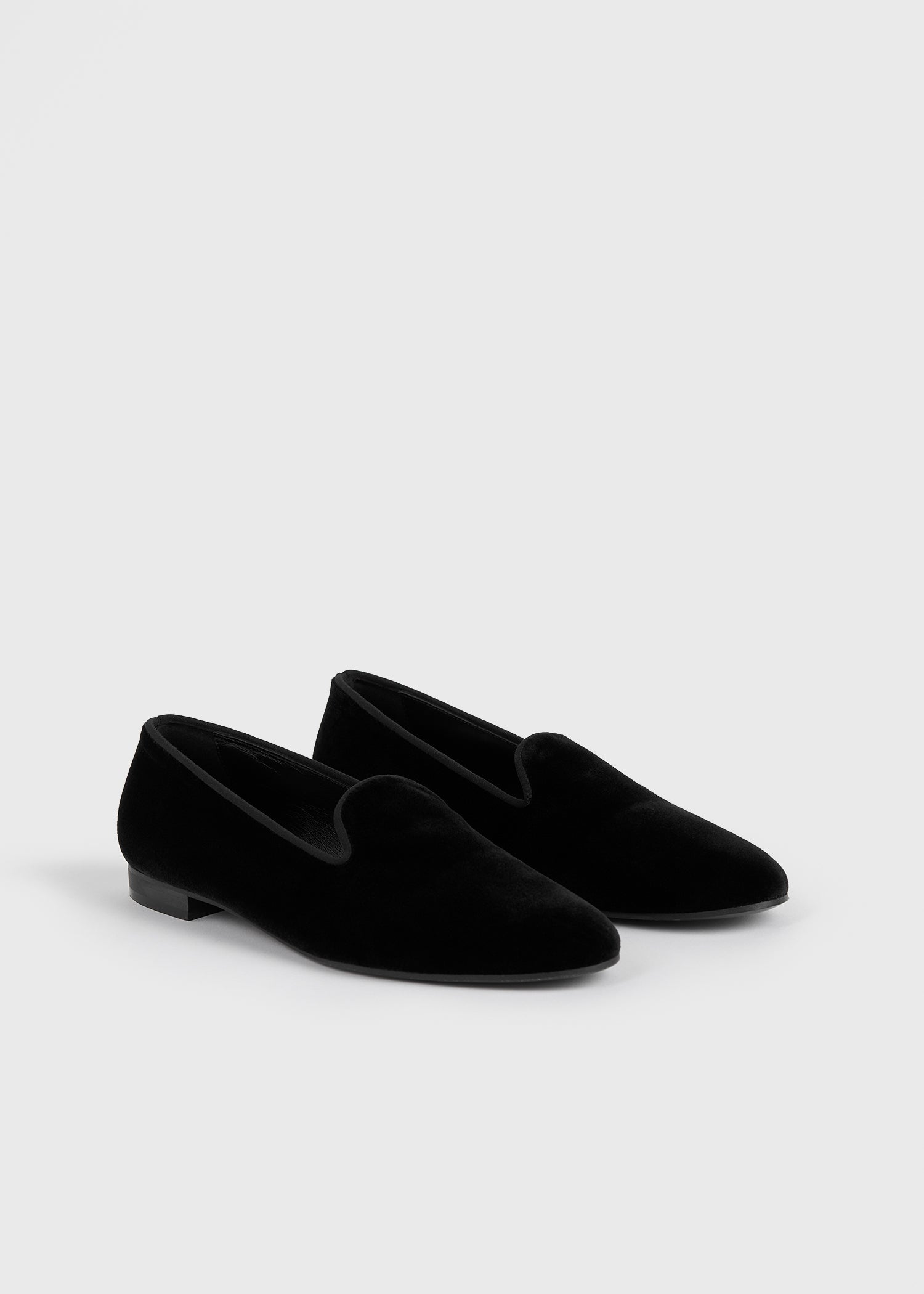 Velvet loafers black