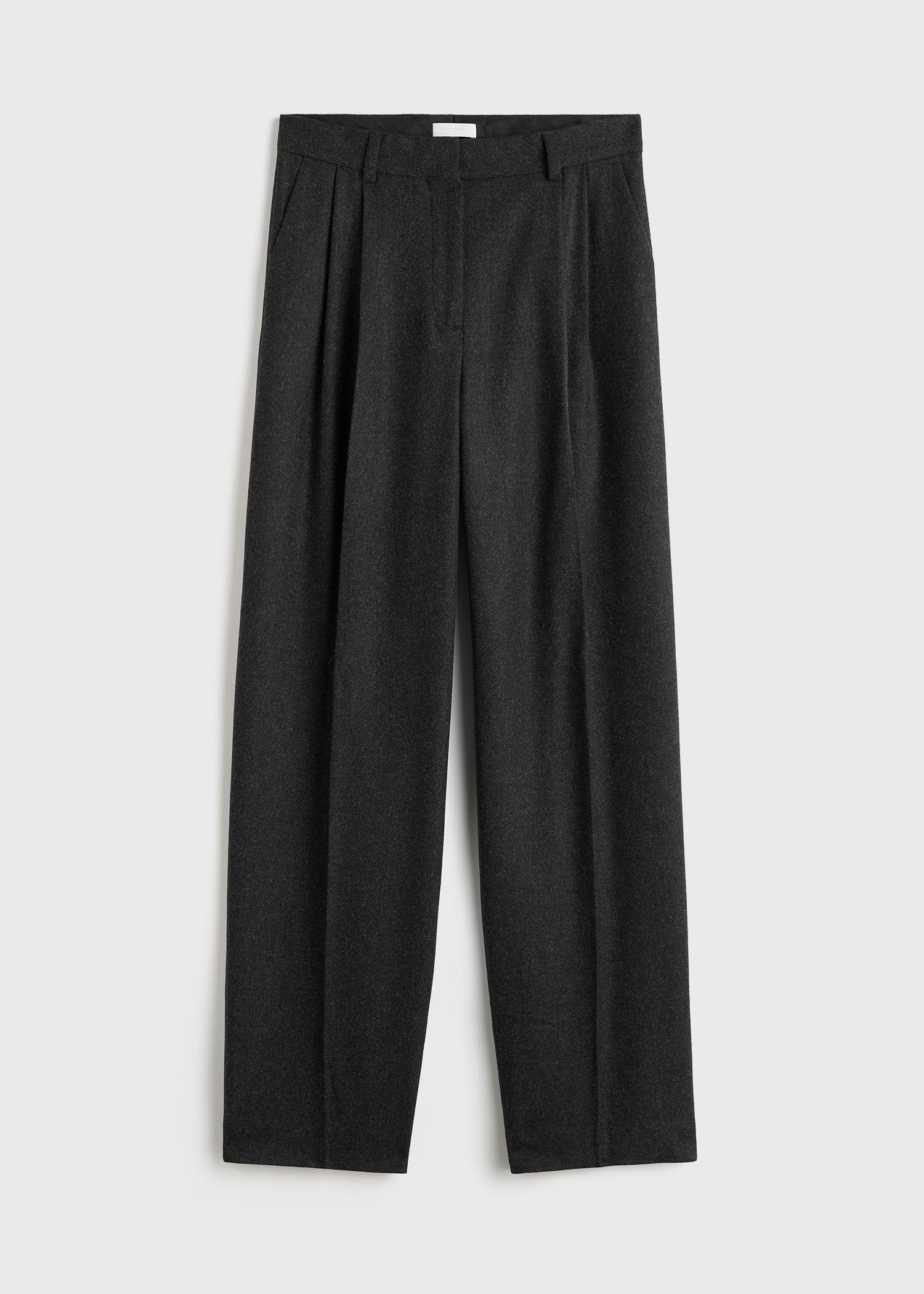 Double-pleat winter trousers charcoal