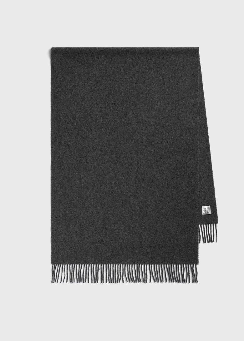 Cashmere scarf charcoal