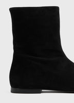 Zipped suede chelsea boots black