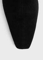 Zipped suede chelsea boots black