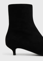 Slim suede ankle boots black