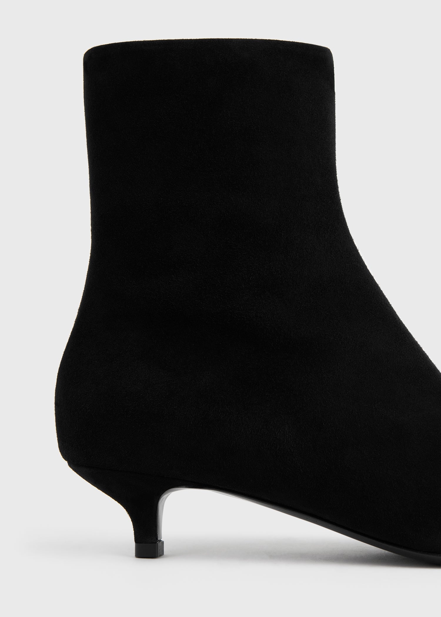 Slim suede ankle boots black