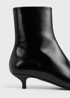 Slim naplack ankle boots black