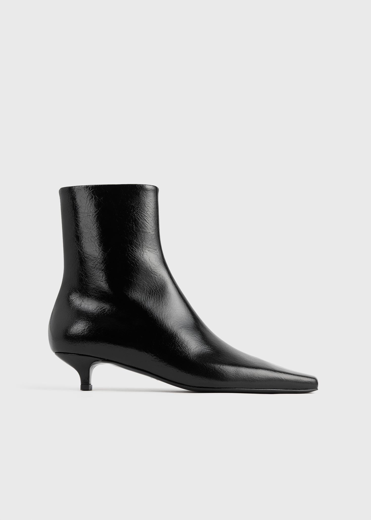 Slim naplack ankle boots black