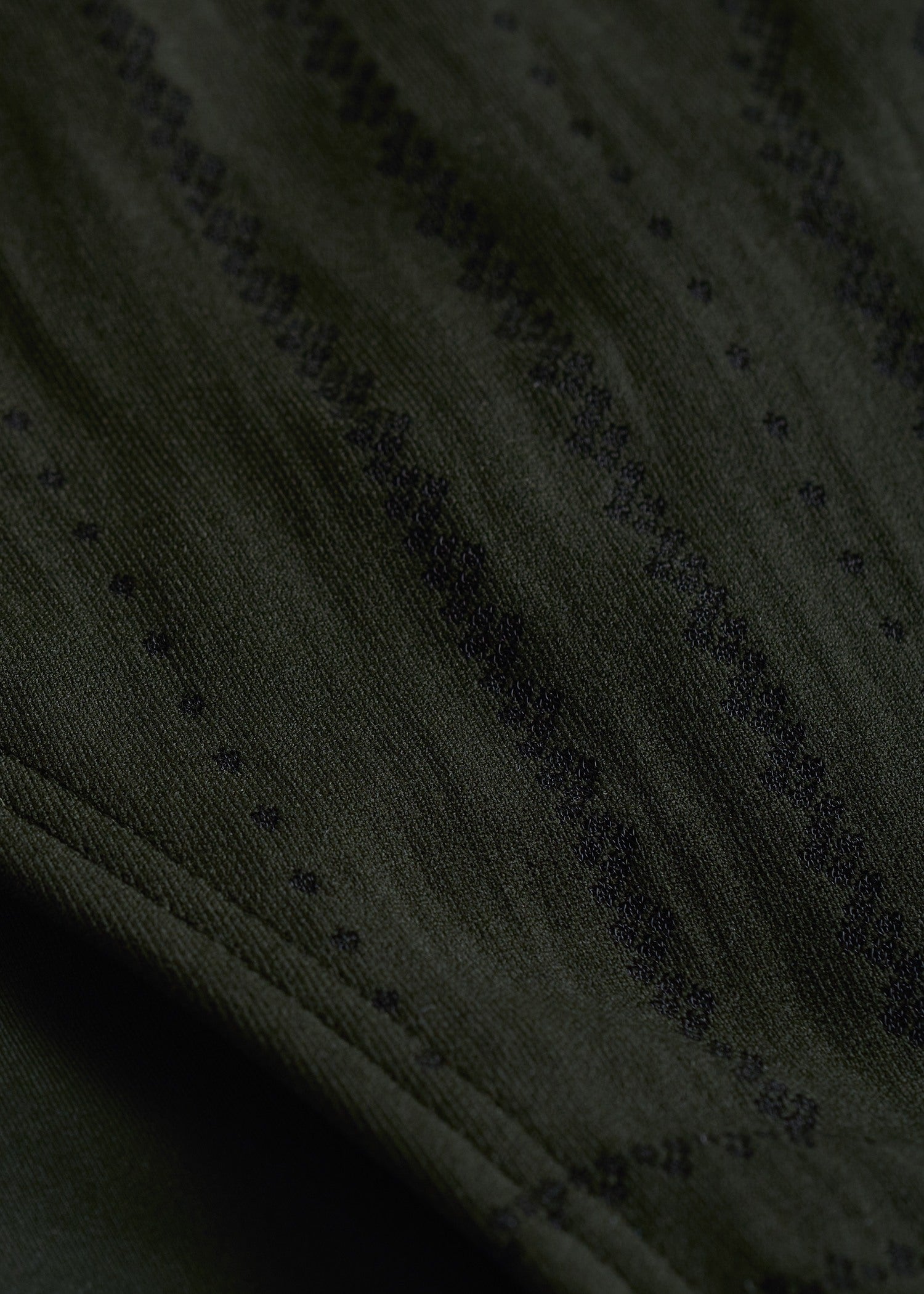 Monogram pointelle swimsuit dark green