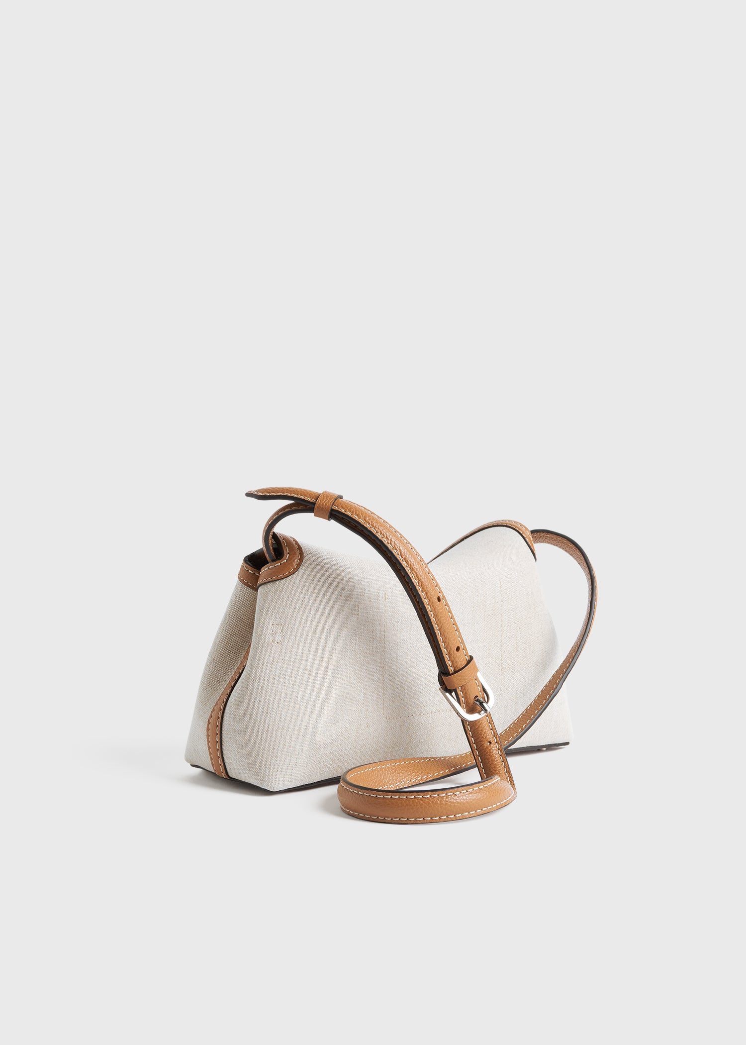 T-lock canvas clutch ecru/tan