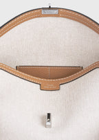 T-lock canvas clutch ecru/tan