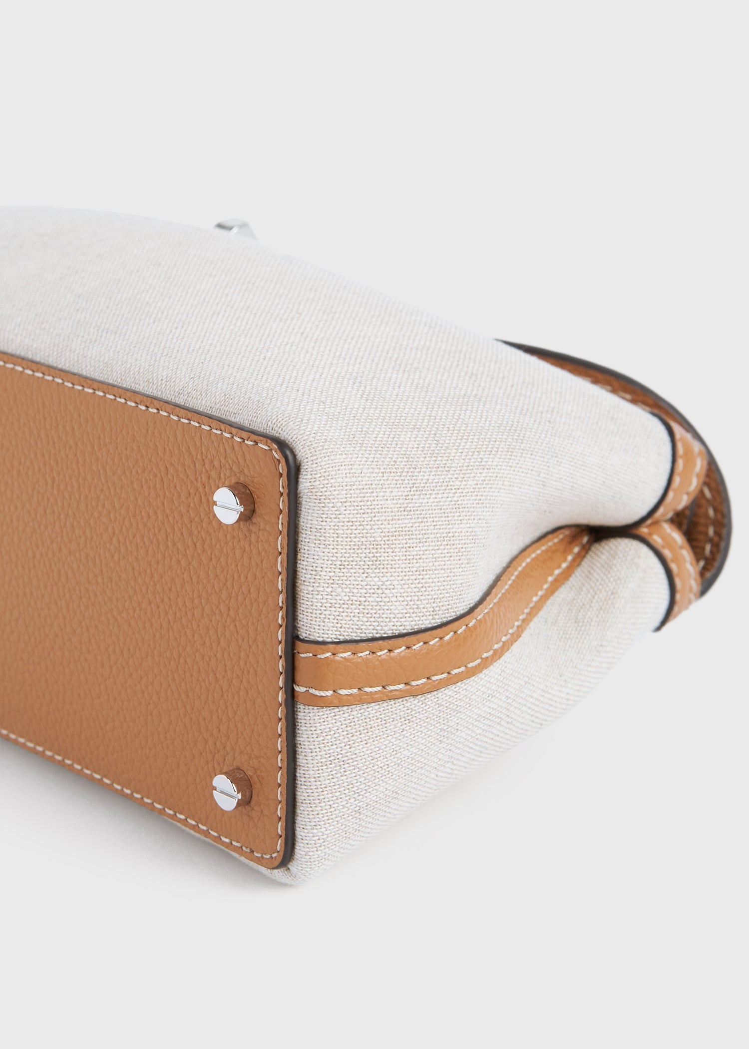 T-lock canvas clutch ecru/tan