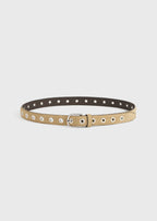 Eyelet belt caramel