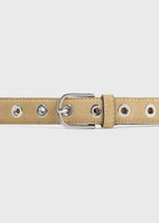 Eyelet belt caramel