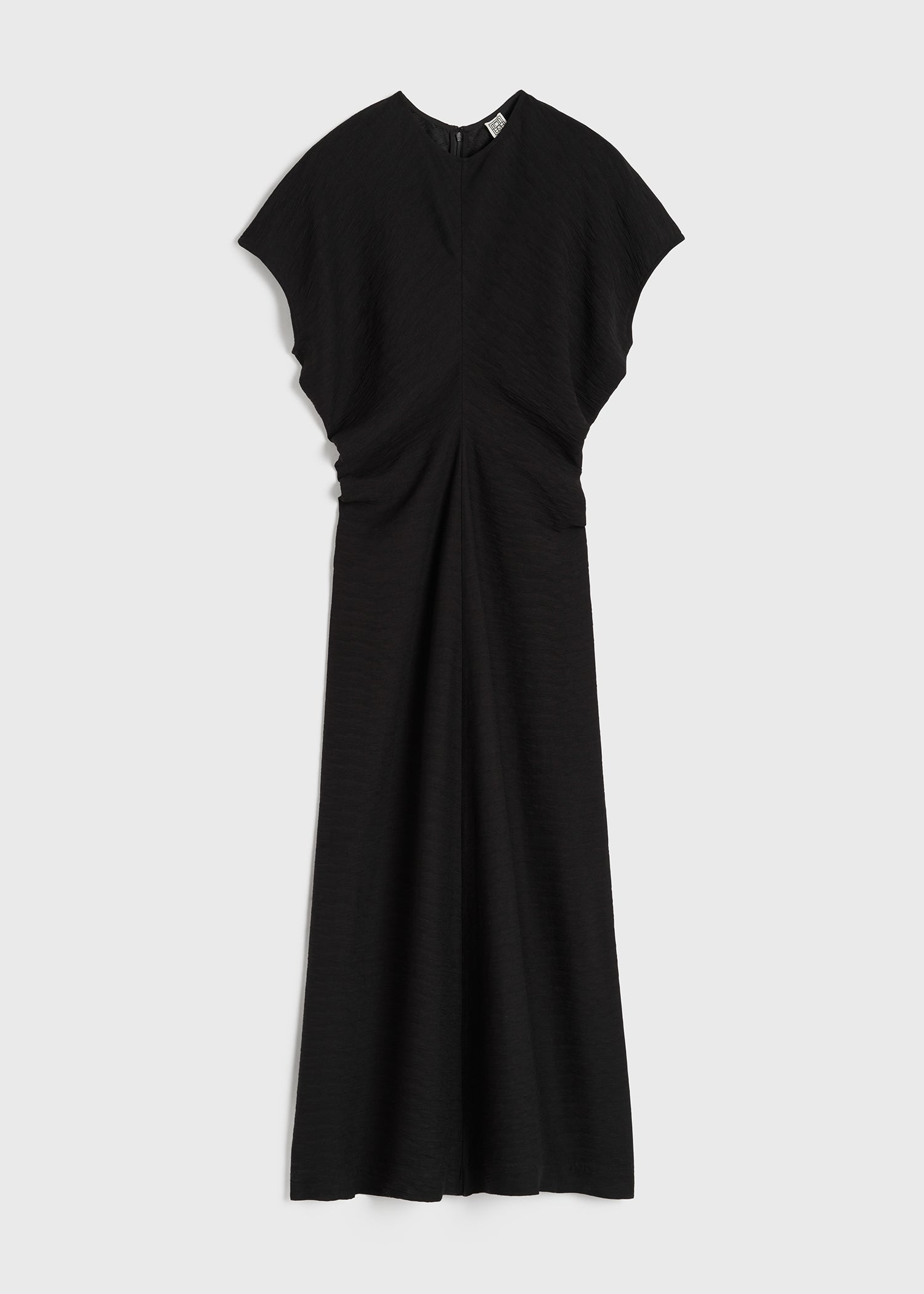 Slouch waist crinkled dress black TOTEME Slouch waist crinkled dress black TOTEME