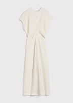 Slouch waist crinkled dress cream – TOTEME