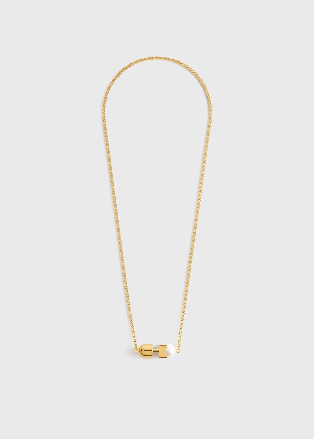 Faux pearl necklace white