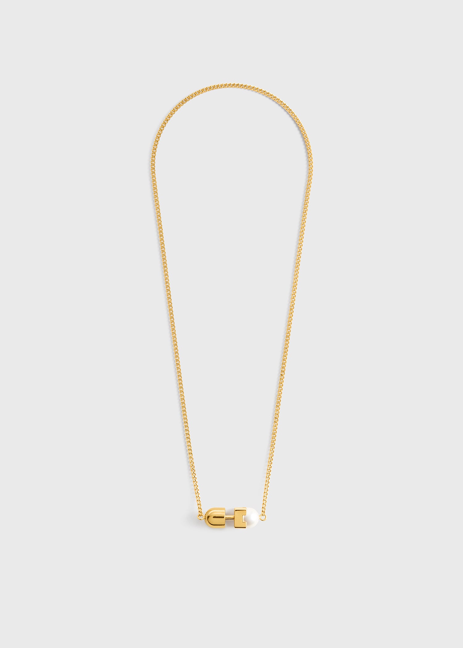 Faux pearl necklace white